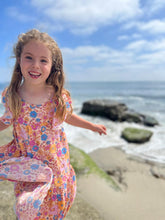 Load image into Gallery viewer, Vignette Girls Joplin Dress - Peach Retro Floral
