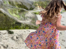 Load image into Gallery viewer, Vignette Girls Joplin Dress - Peach Retro Floral
