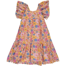 Load image into Gallery viewer, Vignette Girls Joplin Dress - Peach Retro Floral
