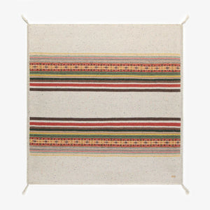 Souris Mini Knit Brown Patterned Blanket