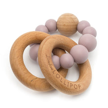 Load image into Gallery viewer, Loulou Lollipop Silicone &amp; Wood Teether

