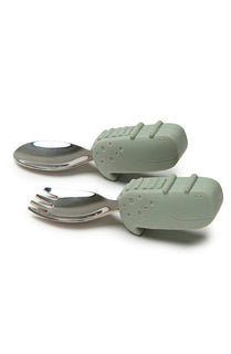Loulou Lollipop Born to be Wild Learning Spoon & Fork Set