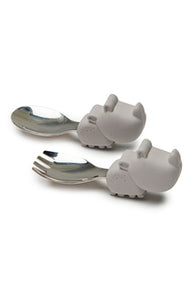 Loulou Lollipop Born to be Wild Learning Spoon & Fork Set