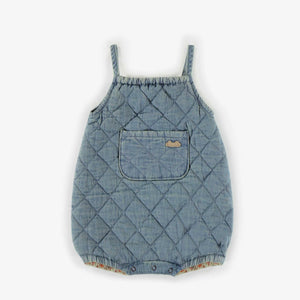 Souris Mini Girls Loose Short One-Piece in Denim