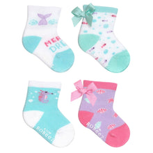 Load image into Gallery viewer, Robeez 6 PK Infant Socks - Mermaid Dreams
