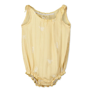 ettie + h Baby Girls Ophelia Bubble Romper - Gold Butterflies