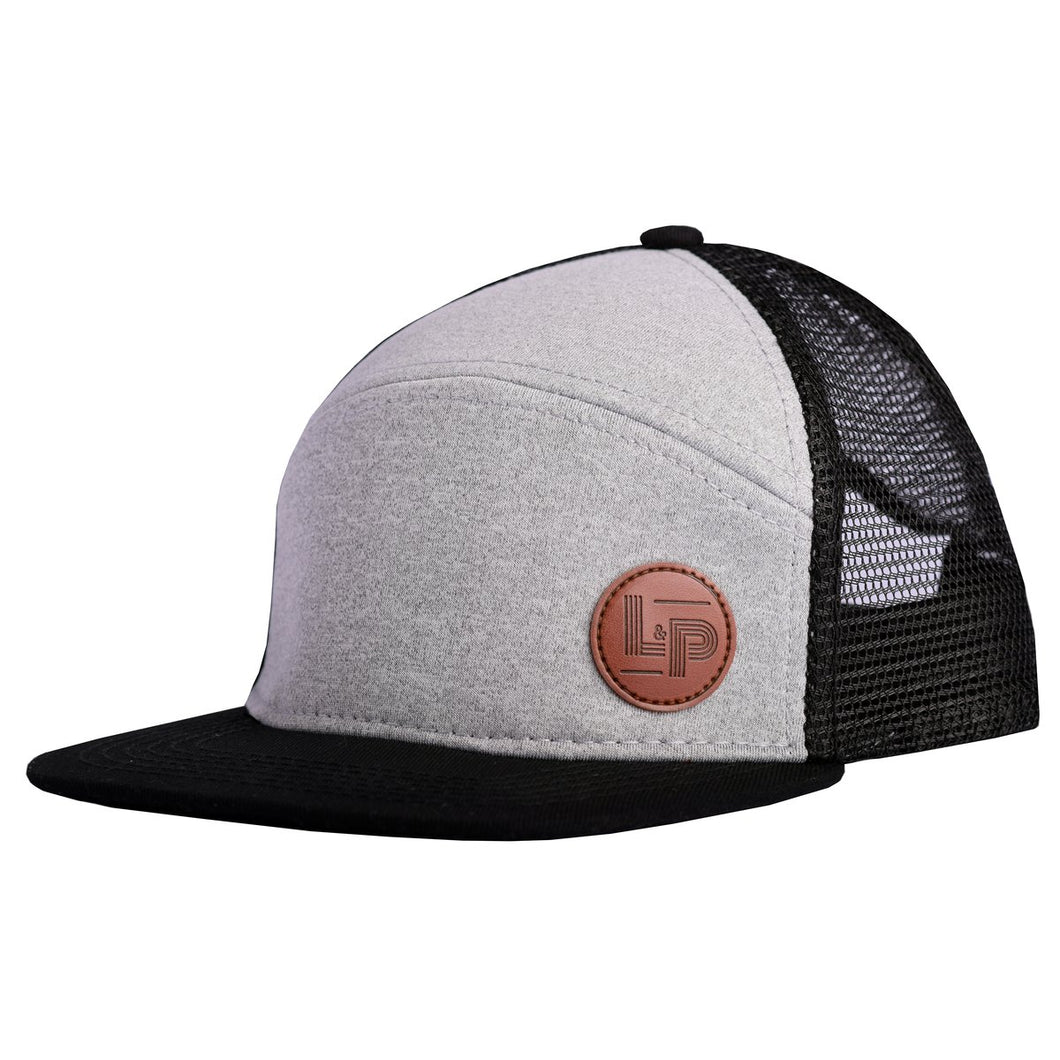 L&P Apparel Snapback Trucker Hat - Orleans (Grey/Black)