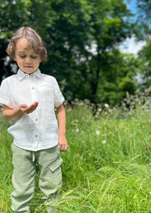 Poppet & Fox Boys Gauze Shirt - White
