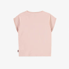 Load image into Gallery viewer, Souris Mini Girls Short Sleeve Cotton T-Shirt - Pale Pink
