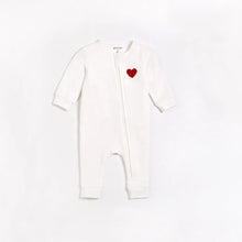 Load image into Gallery viewer, Petit Lem Baby Be Mine Off-White Romper
