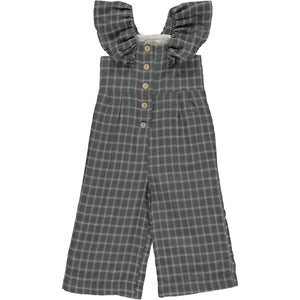 Vignette Girls Rosie Jumpsuit - Grey/White Plaid