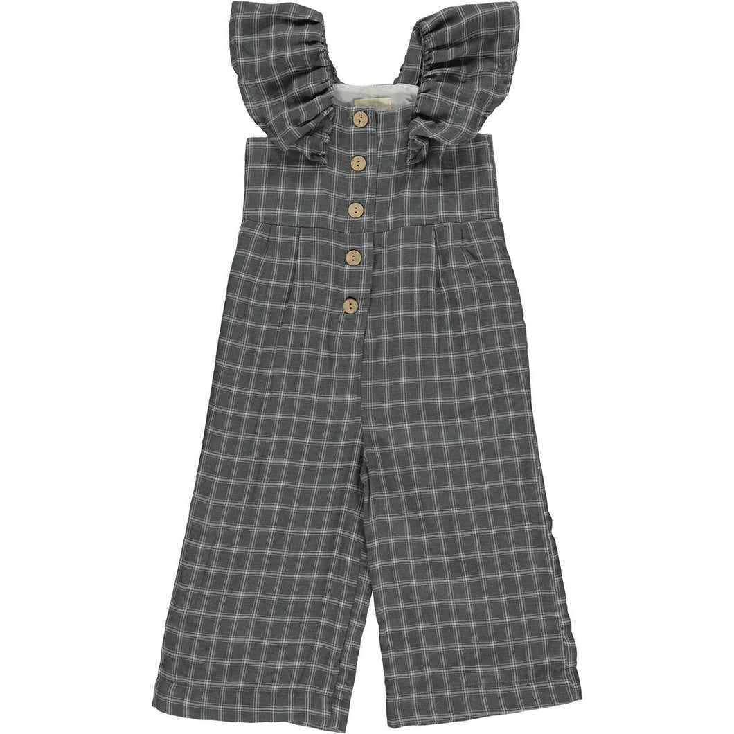 Vignette Girls Rosie Jumpsuit - Grey/White Plaid