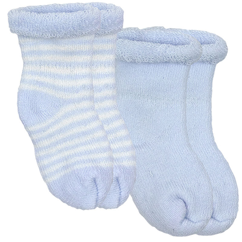 Kushies Newborn Socks - Baby Blue