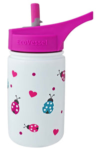 EcoVessel Scout - 13 oz Insulated Stainless Steel Water Bottle with Straw