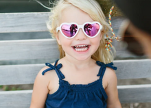 Load image into Gallery viewer, Babiators Sweethearts Sunglasses - White w/ Pink Mirror Lens
