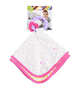 Chewbeads Lovey Blanket & Silicone Teether