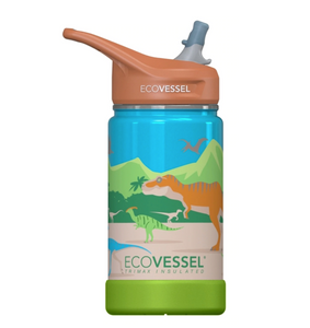 EcoVessel Frost - 12 oz Insulated Stainless Steel Water Bottle with Straw