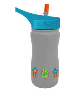 EcoVessel Scout - 13 oz Insulated Stainless Steel Water Bottle with Straw