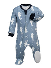 Load image into Gallery viewer, ZippyJamz Baby Boys A B Seahorse Sleeper
