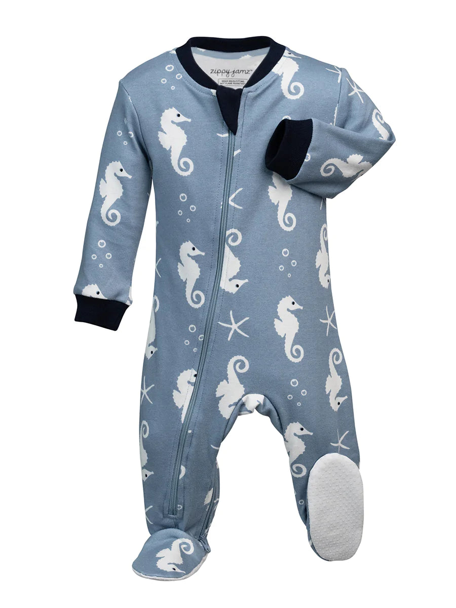 ZippyJamz Baby Boys A B Seahorse Sleeper