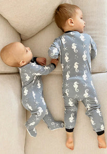 ZippyJamz Baby Boys A B Seahorse Sleeper