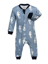 Load image into Gallery viewer, ZippyJamz Baby Boys A B Seahorse Sleeper
