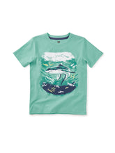 Load image into Gallery viewer, Tea Collection Boys Shark Scenic Graphic Tee - Cascade
