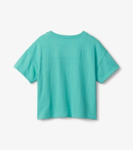 Hatley Girls Shooting Heart Front Pocket Boxy Tee