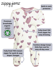 Load image into Gallery viewer, ZippyJamz Baby Girls Stole My Heart Sleeper
