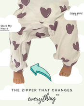 Load image into Gallery viewer, ZippyJamz Baby Girls Stole My Heart Sleeper
