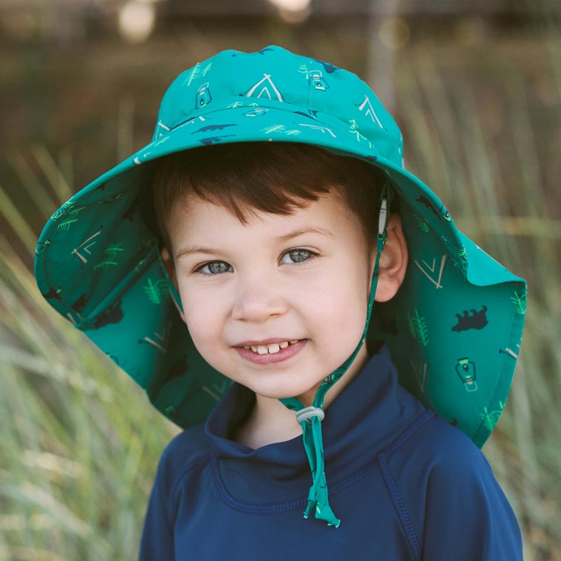 Jan & Jul Gro-With-Me Cotton Floppy Hat - Yellow Flower S (0-6M)