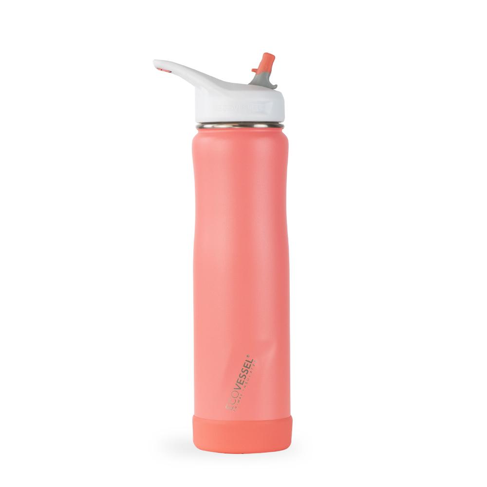 EcoVessel The Summit - Stainless Steel Insulated Straw Water Bottle 24oz