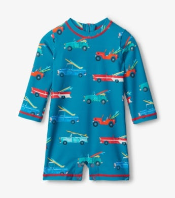 Hatley Baby Boys Surf Cars One-Piece Rashgaurd