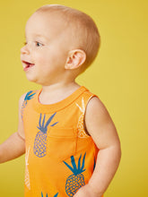 Load image into Gallery viewer, Tea Collection Baby Pocket Tank Romper - Pineapples
