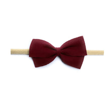 Load image into Gallery viewer, Baby Wisp Thali Faux Suede Bow Headband
