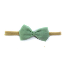 Load image into Gallery viewer, Baby Wisp Thali Faux Suede Bow Headband
