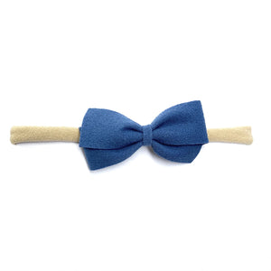 Baby Wisp Thali Faux Suede Bow Headband
