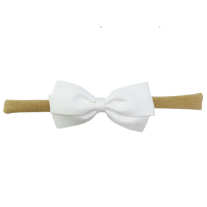 Baby Wisp Thali Faux Suede Bow Headband