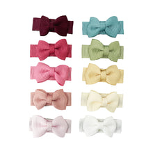 Load image into Gallery viewer, Baby Wisp Tuxedo Bow Snap Clips - 10Pk
