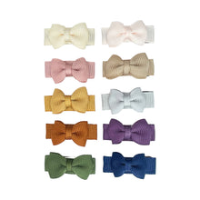 Load image into Gallery viewer, Baby Wisp Tuxedo Bow Snap Clips - 10Pk
