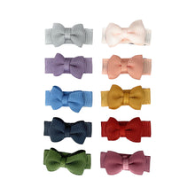 Load image into Gallery viewer, Baby Wisp Tuxedo Bow Snap Clips - 10Pk
