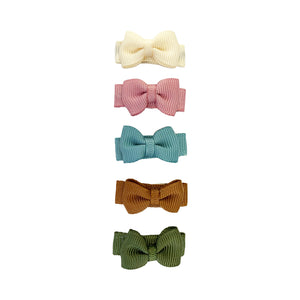 Baby Wisp Tuxedo Bow Snap Clips - 5Pk