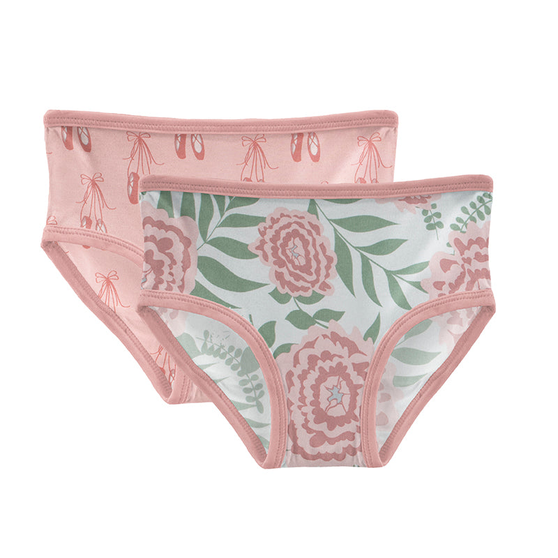 Kickee Pants Girls Underwear Set - Fresh Air Florist & Baby Rose Ballet