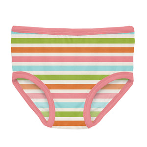 Kickee Pants Underwear Set - Strawberry Plumeria & Beach Day Stripe
