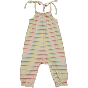 Vignette Baby Girls Victoria Romper - Cream Rib Stripe