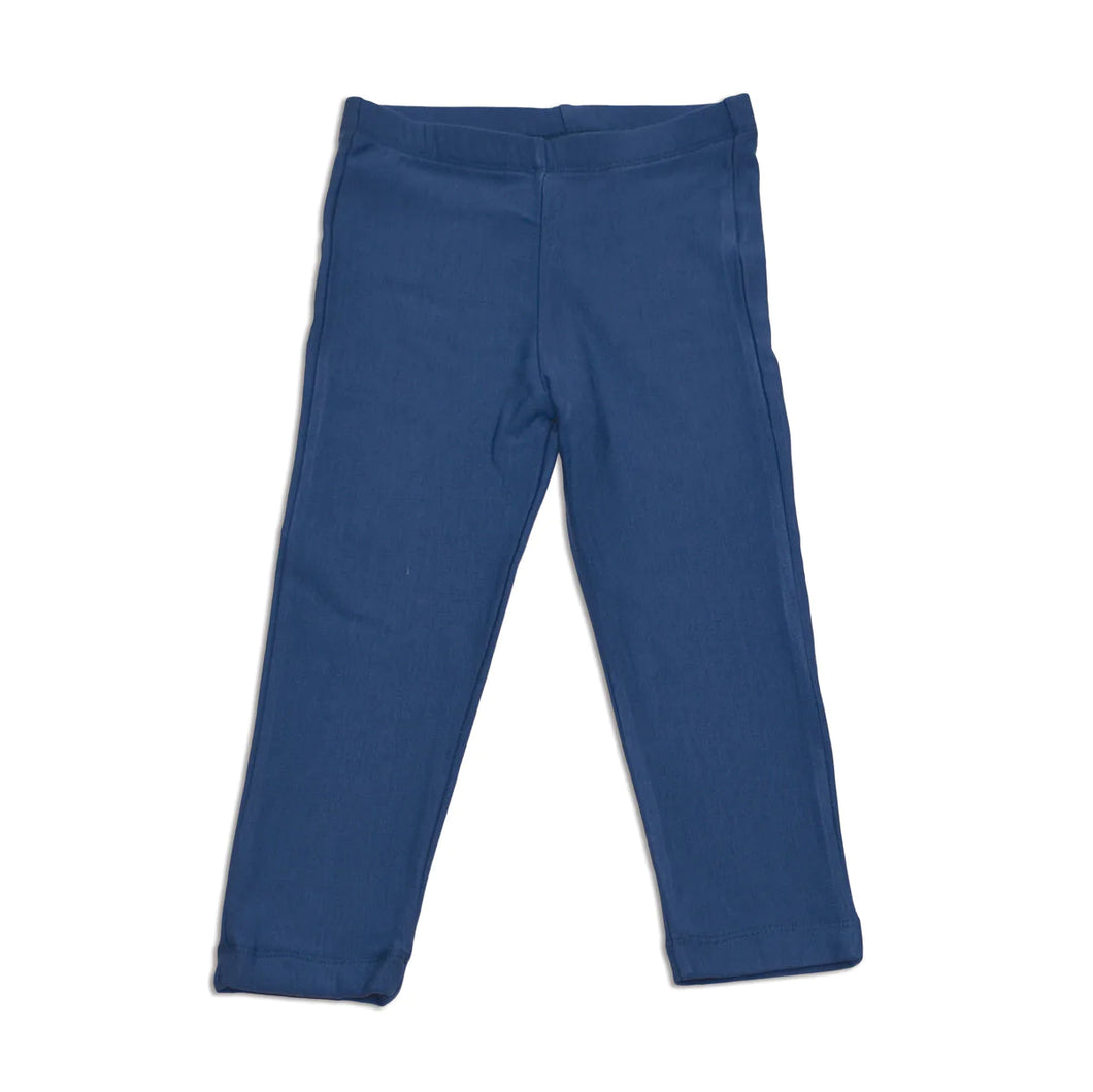 Silkberry Girls Bamboo Fleece Leggings - Galactic Blue