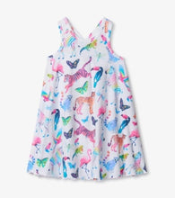 Load image into Gallery viewer, Hatley Girls Watercolour Jungle Trapeze Dress
