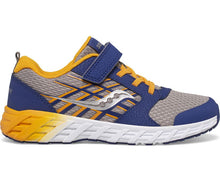 Load image into Gallery viewer, Saucony Boys Wind 2.0 Sneaker - Navy/Grey/Gold
