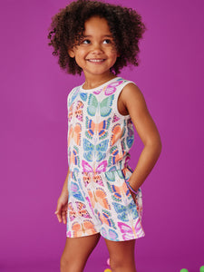 Tea Collection Girls Reversible Wrap Romper - Mariposas Pintadas