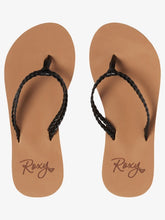Load image into Gallery viewer, Roxy Girls Costas Flip-Flops - Black
